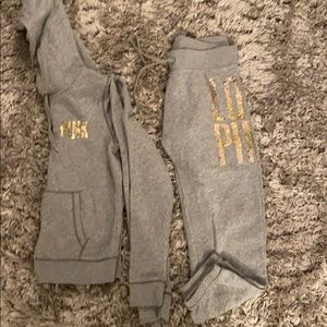 Victoria Secret PINK 2 Piece Sequin Jogger Set